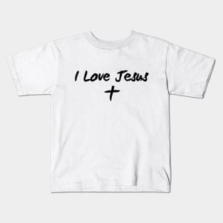 I Love Jesus (black) Kids T-Shirt